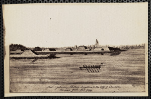 Fort Johnson, South Carolina, Fort Johnson Battery Simpkins City of Charleston as seen from Fort Gregg, Hoffman