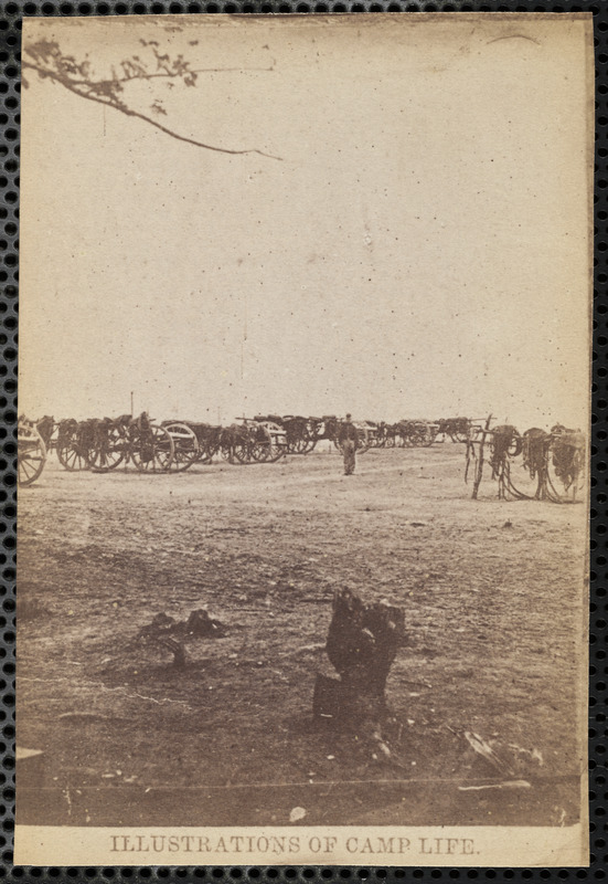 Part of park of Battery C. 1st Rhode Island Light Artillery Winter 1861-1862, Illustrations of Camp Life