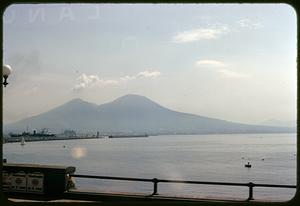 View of Mount Vesuvius from Naples, Italy