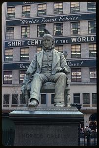 Horace Greeley sculpture, Greeley Square Park, Manhattan, New York City