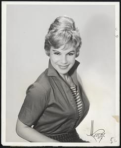 India Adams in the role of Pistache in Cole Porter’s “Can-Can,” which is being shown nightly at the Hotel Bradford Roof Dinner-Theater.