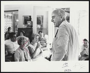 Thomas Adams speaking to supporters in Lincoln, 7/23.