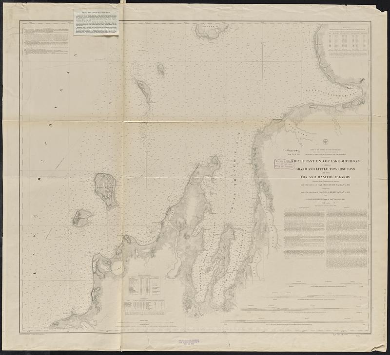 North east end of Lake Michigan including Grand and Little Traverse Bays and the Fox and Manitou Islands