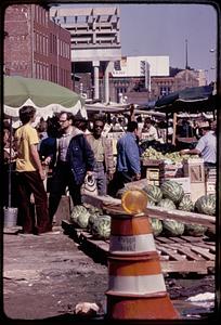 People shopping at the Haymarket