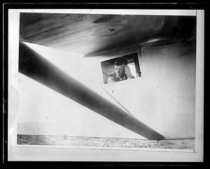 Lindbergh in his plane, Spirit of St. Louis