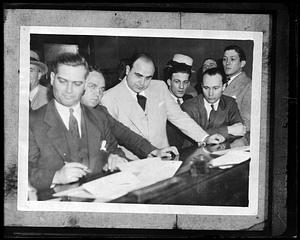 Al Capone signs bail bond
