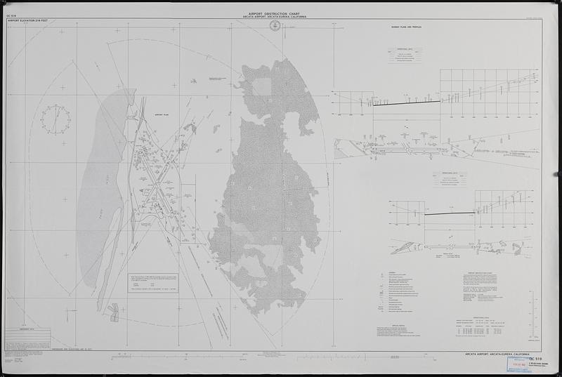 Airport obstruction chart, OC 519, Arcata Airport, Arcata-Eureka, California