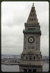 Boston 1998: Top of the Customs House Tower that is listed on the National Register