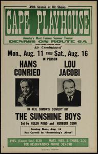 In person Hans Conried, Lou Jacobi in Neil Simon's comedy hit The Sunshine Boys