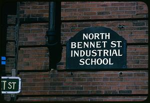 North Bennet St. Industrial School sign, Boston