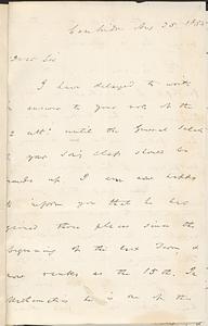 Letter from James Walker to John D. Long, August 25, 1854