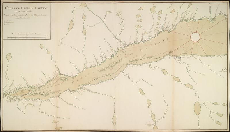 Cours du fleuve St. Laurent : deuxieme feuille : depuis Quebec jusqu'au havre des Papinachouas