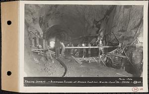 Contract No. 30, Stream Control Works at Main Dam, Swift River Reservoir, Belchertown, Enfield, Ware, placing invert, diversion tunnel of stream control works, Belchertown, Mass., Sep. 8, 1932