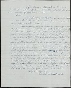 Troy - Letter from Holder Wordwell to John A. Bolles, March 12, 1843