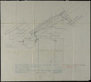 Full-scale drawing of eave of main cornice for southeast, northwest, and southwest gables