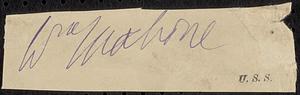 Autograph of William Wahone