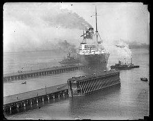 USS Leviathan dry docking