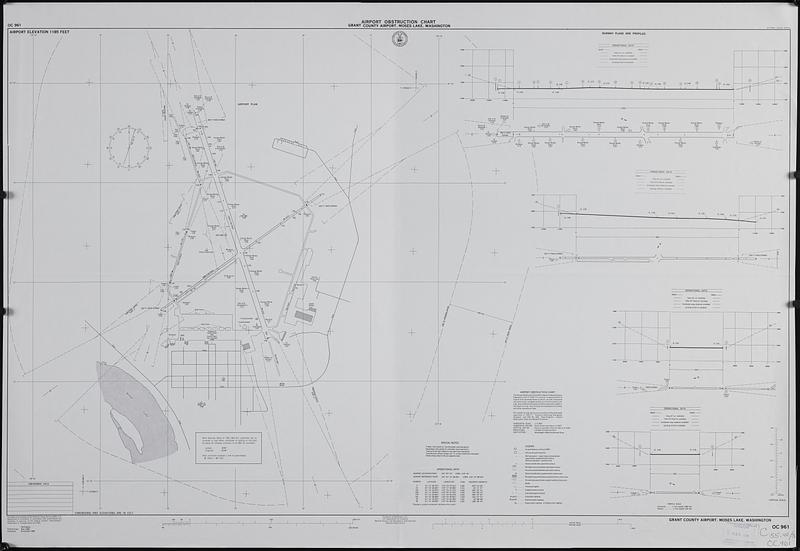 Airport obstruction chart, OC 961, Grant County Airport, Moses Lake, Washington