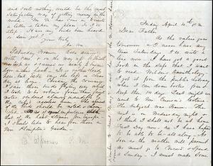 James Walter Spooner (1831-1888) to Ephraim Spooner April 4 [1851]