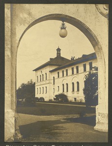 Pavilion seen through archway, Overbrook School for the Blind, Philadelphia
