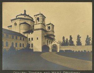 Central towers and west driveway, Overbrook School for the Blind, Philadelphia