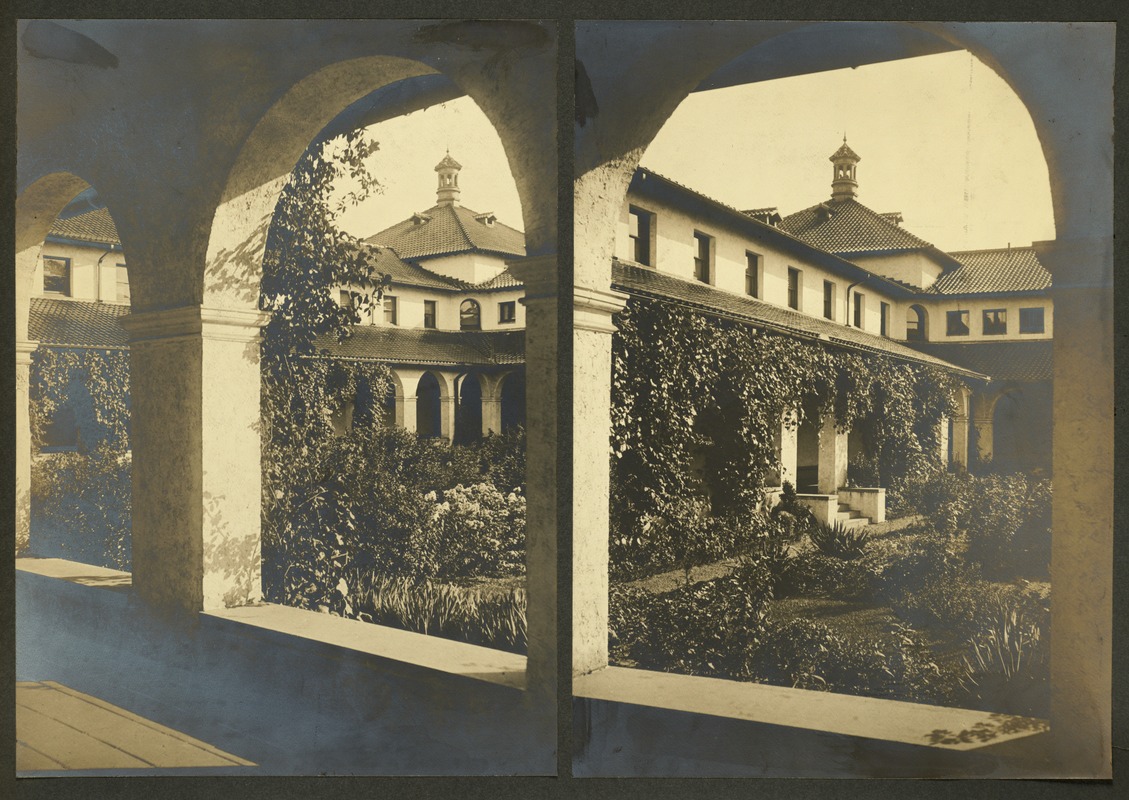 Cloister garden details, Overbrook School for the Blind, Philadelphia
