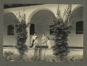 Detail of cloister gardens, Overbrook School for the Blind, Philadelphia