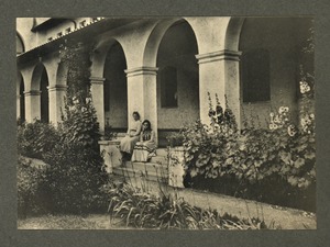 Detail of cloister gardens, Overbrook School for the Blind, Philadelphia