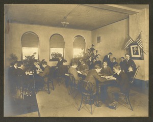 Oldest boys in their cottage sitting room, Overbrook School for the Blind, Philadelphia