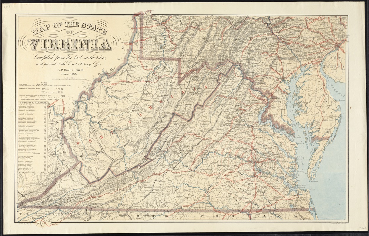 Map of the state of Virginia - Digital Commonwealth