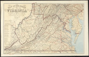 Map of the state of Virginia