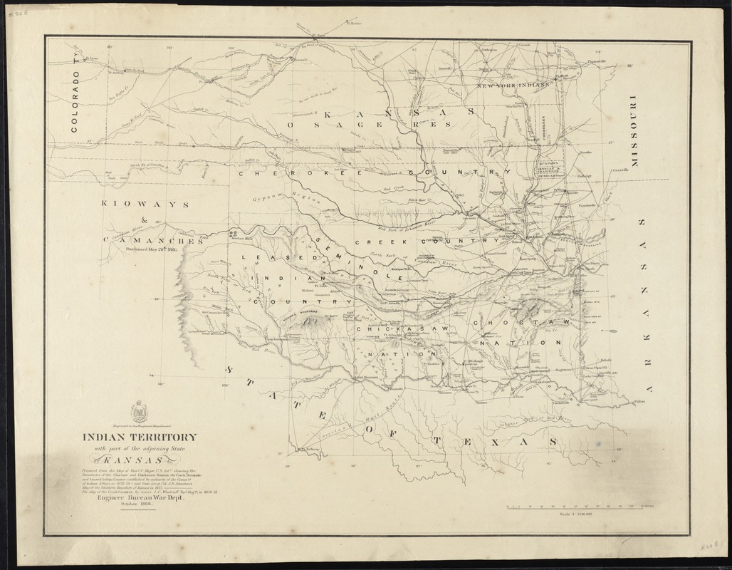 Indian Territory, with part of the adjoining state of Kansas, & c ...