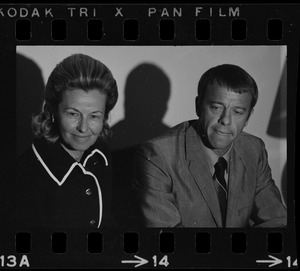 Astronaut Alan B. Shepard and his wife Louise at Logan Airport for press interview