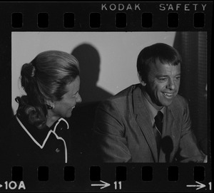 Astronaut Alan B. Shepard and his wife Louise at Logan Airport for press interview