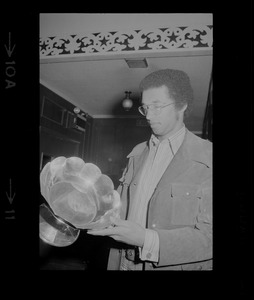 Arthur Ashe with World Cup Trophy