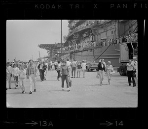 Civilians leaving USS Wasp