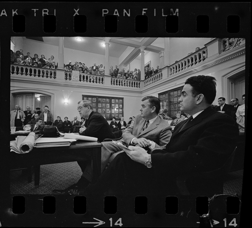 James G. Colbert (left) and Edward J. Logue of BRA said majority of residents favored project