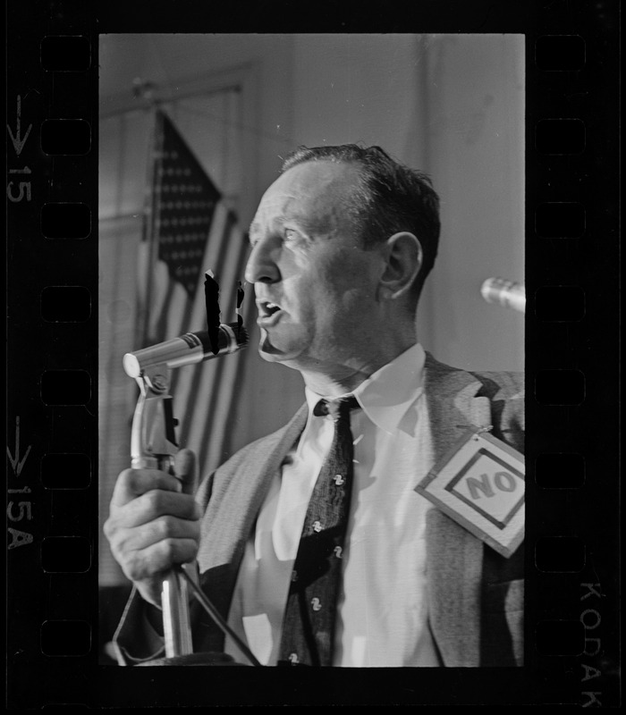 John Harrington of Charlestown speaking during the Boston Redevelopment