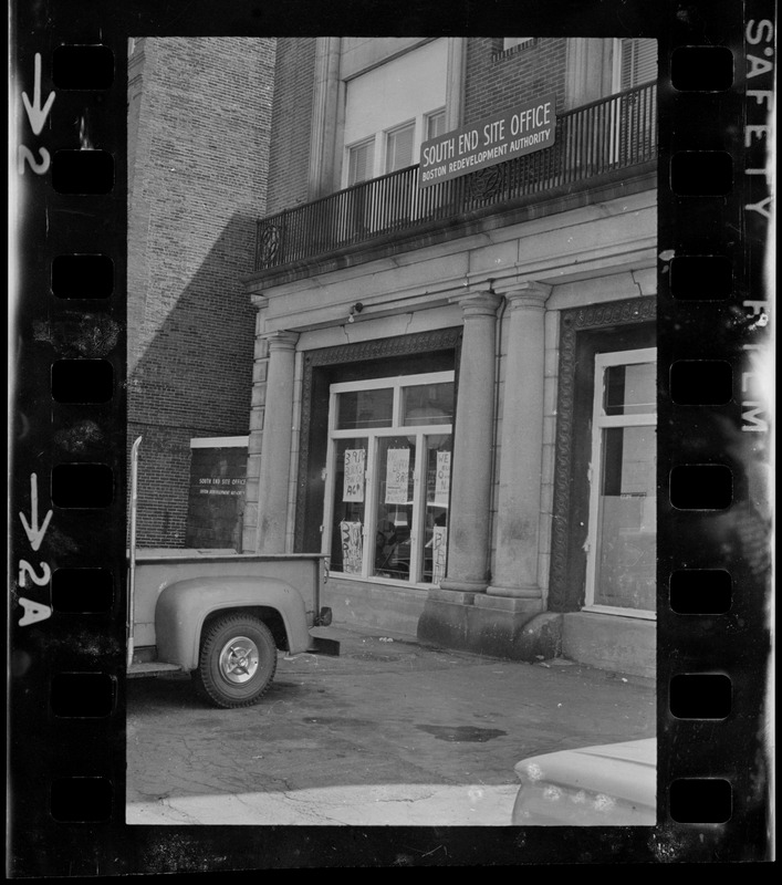 Boston Redevelopment Authority South End office during BRA sit-in