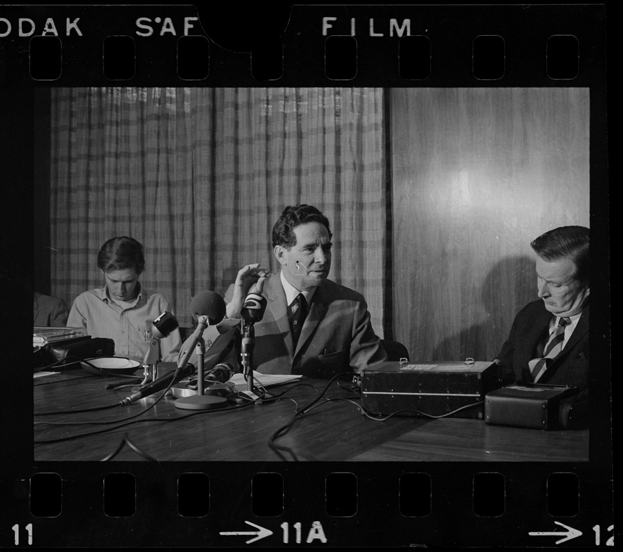 Brandeis University President Morris Abram At Press Conference During ...