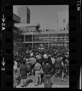Students for a Democratic Society demonstration at George Sherman University Union at Boston University