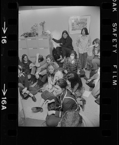 Students for a Democratic Society sit-in inside a Boston University building