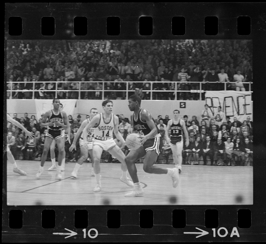 Boston College and Providence College playing in basketball game Digital Commonwealth