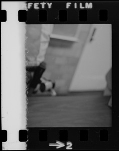 Waist and table, out of focus