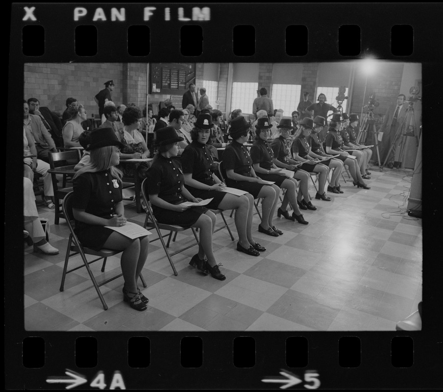 First graduating class of female police officers assigned to Divisions Four and One