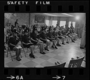 First graduating class of female police officers assigned to Divisions Four and One