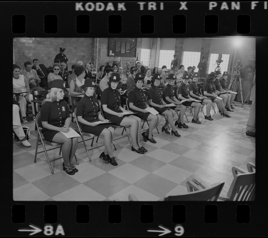 First graduating class of female police officers assigned to Divisions Four and One