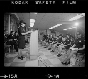 Female officer addresses first graduating class of female police officers