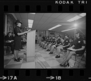 Female addresses first graduating class of female police officers