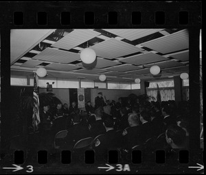Eager young rookie police officers -- 47 of them -- after completing extensive training at the Boston Police Department Academy in South End, joined ranks of hubs 'finest' at graduation ceremonies at VFW Post, Morton st., Dorchester. At invitation of the commission, members of their families were invited